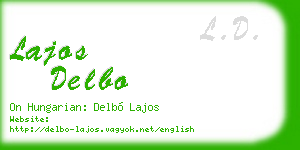 lajos delbo business card